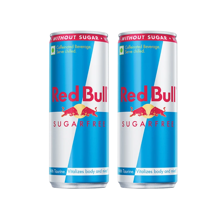 Red Bull Energy Drink (Sugar Free) - 250 ml - Pack of 2