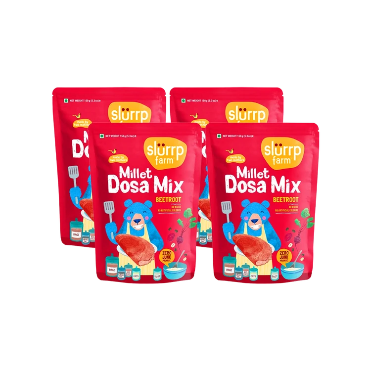 Slurrp Farm Beetroot Dosa Mix Baby Cereal - Pack of 4