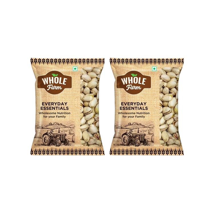 Whole Farm Premium Roasted & Salted Pistachios - Pack of 2 (Pista)