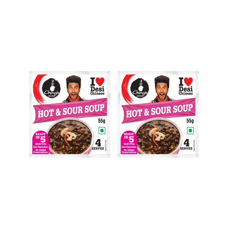 Ching's Secret Hot & Sour Veg Soup - Pack of 2