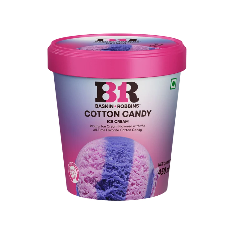 Baskin Robbins Cotton Candy Ice Cream Tub