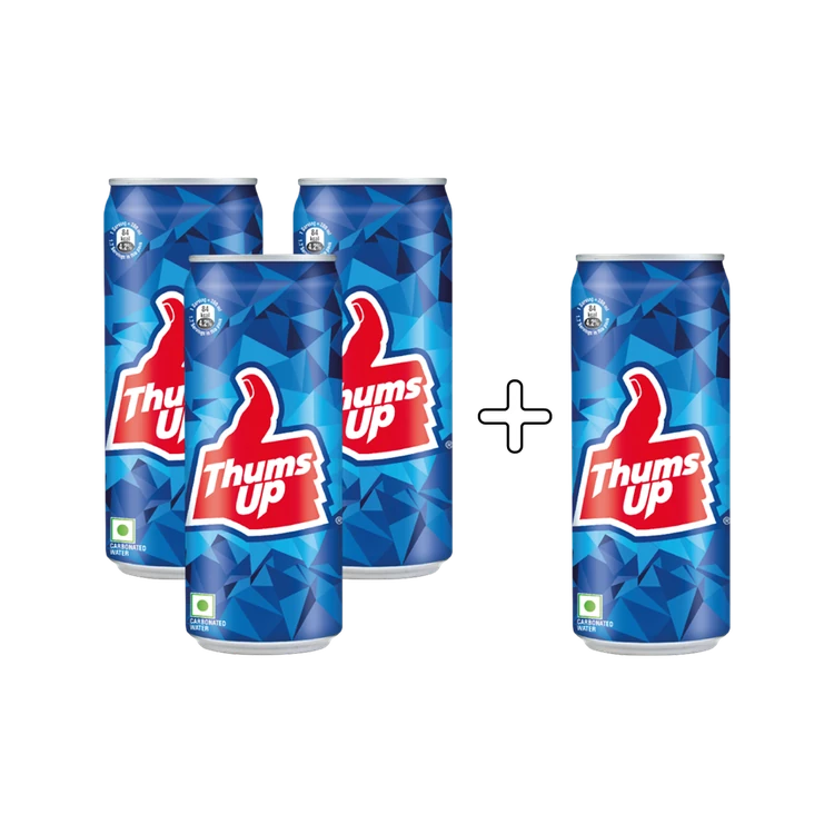 Thums Up Cola Soft Drink (300 ml) - Buy 3 Get 1 Free