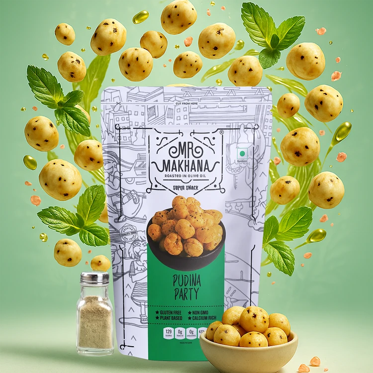Mr. Makhana Pudina Party Flavoured Makhana (Standee Pouch)
