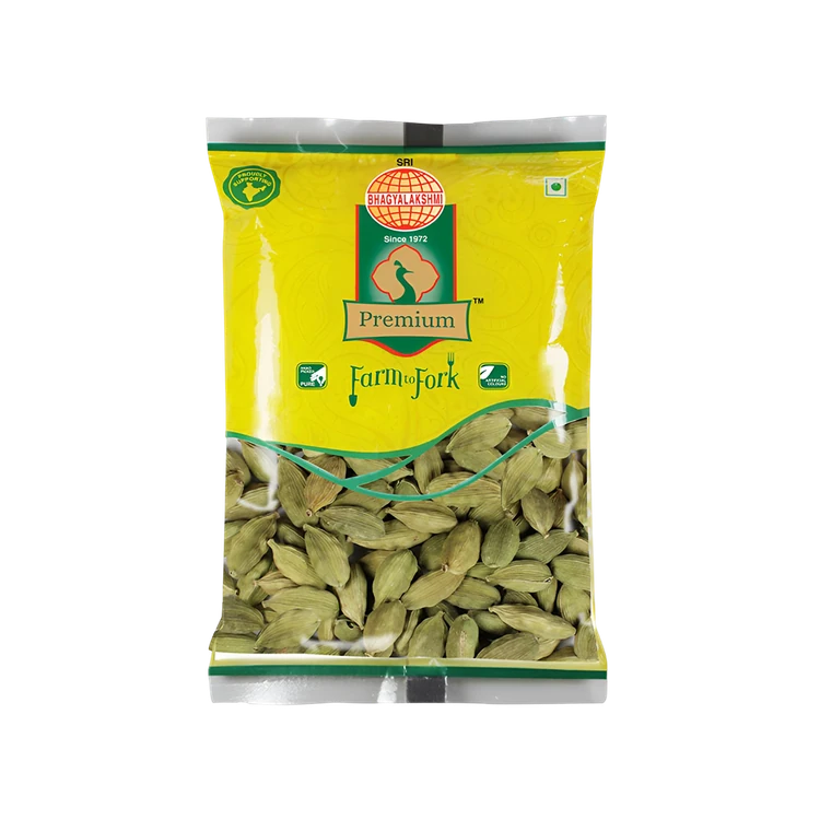 Bhagyalakshmi Premium Green Cardamom Whole (Hasiru Yelakki)
