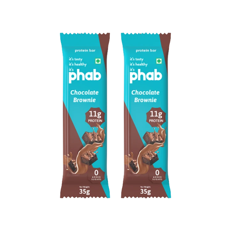 Phab 11g Protein Chocolate Brownie Protein Bar - Pack of 2