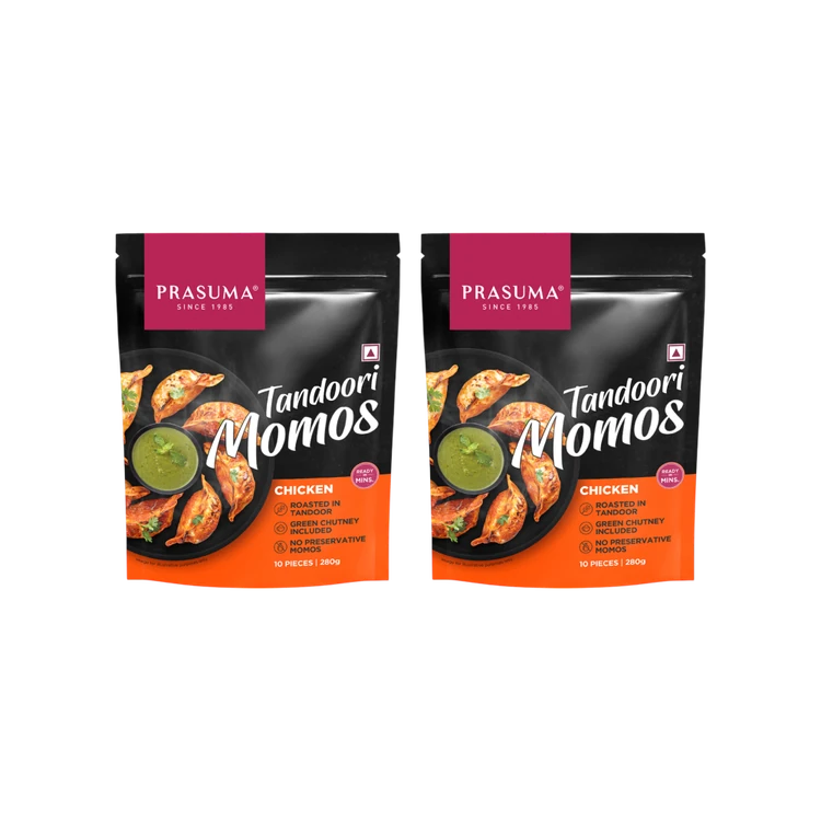 Prasuma Tandoori Chicken Momos - Pack of 2