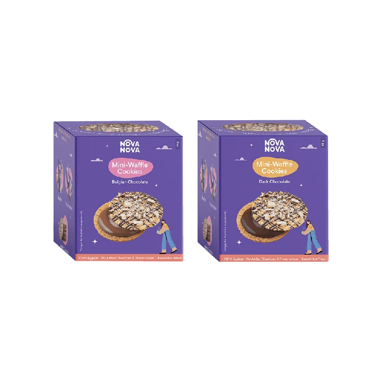 Nova Nova Mini Waffle Cookies (Assorted Belgian & Dark Chocolate)