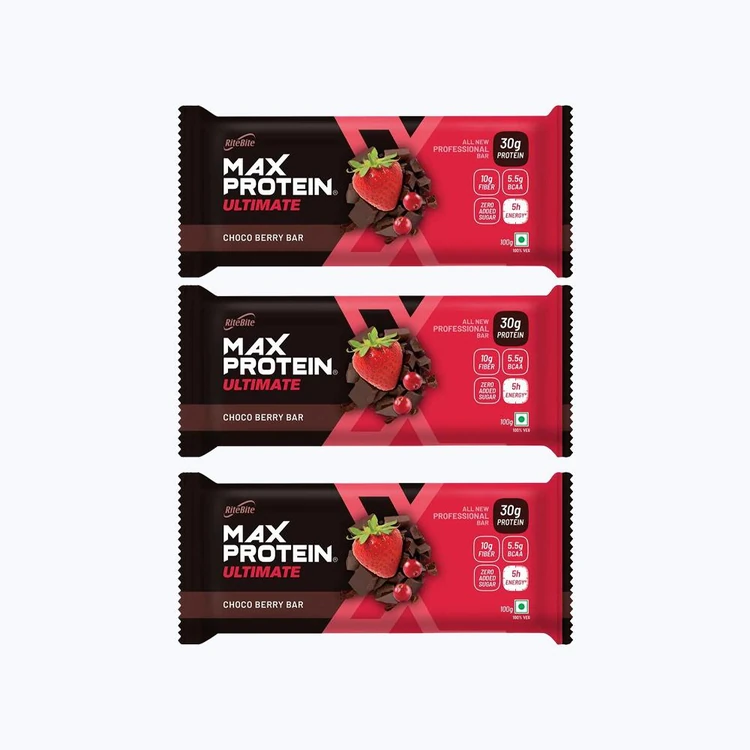RiteBite Max Protein Choco Berry 30 g Protein Bar - Pack of 3