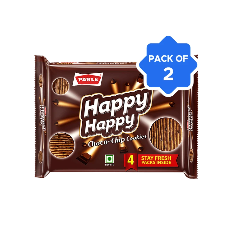 Parle Happy Happy Choco Chip Cookies - Pack of 2