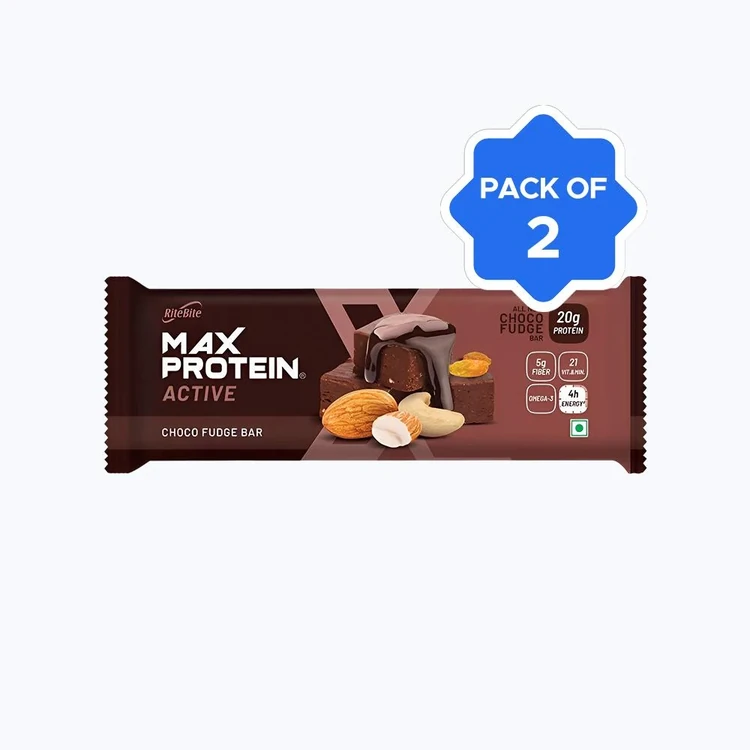 RiteBite Max Protein Active Choco Fudge 20 g Protein Bar - Pack of 2