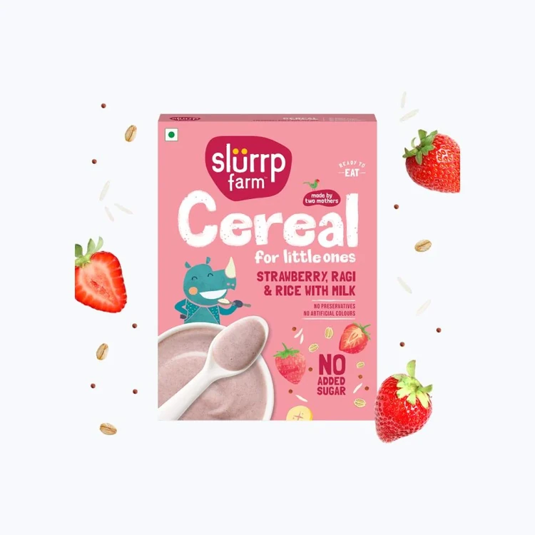 Slurrp Farm Baby Cereal Ragi, Rice & Strawberry