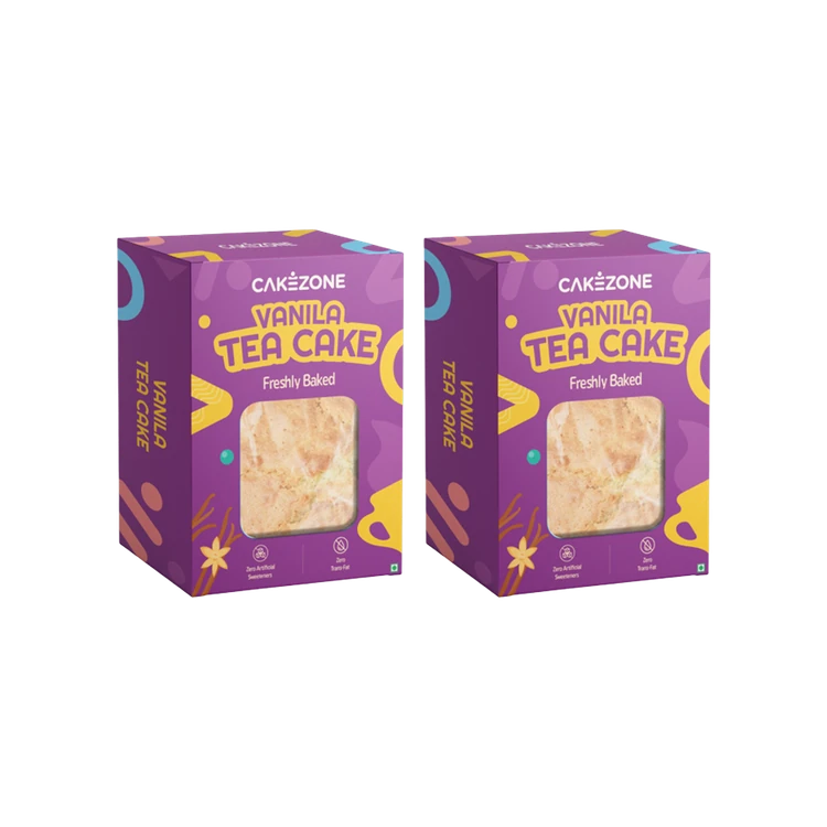 CakeZone Vanilla Teacake - Pack of 2