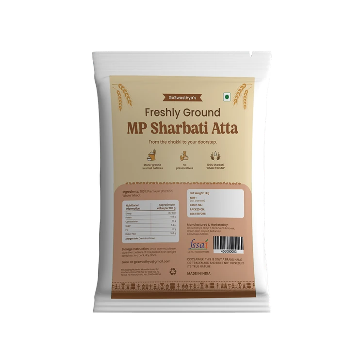 Goswasthya Freshly Ground MP Sharbati Atta