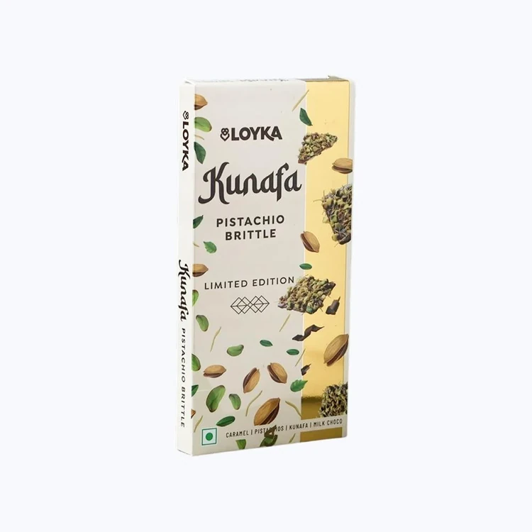 Loyka Kunafa Pistachio Brittle Kunafa Chocolate Bar