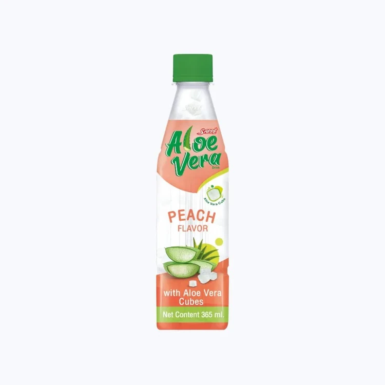 Mogu Mogu Aloe Vera Peach Fruit Drink with Aloe Vera Cubes