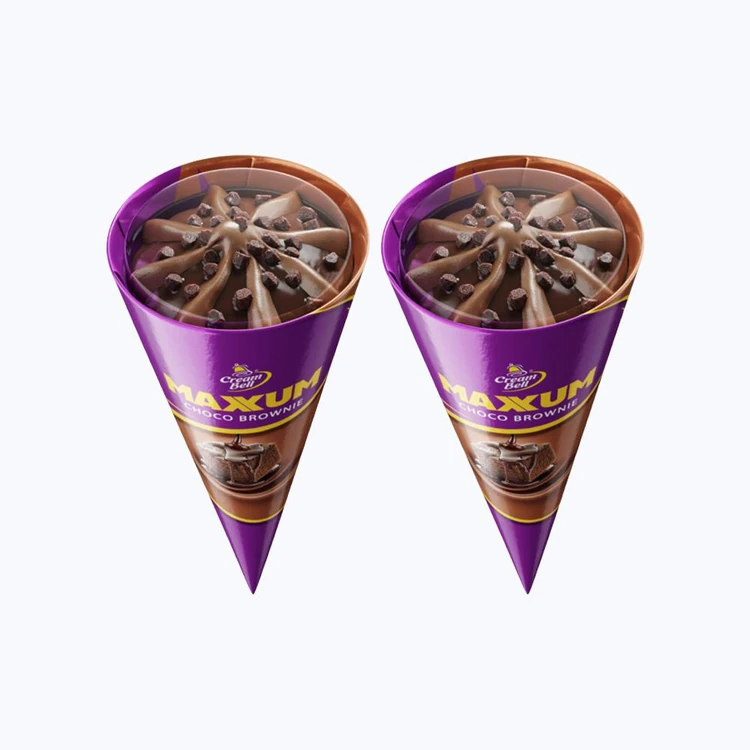 Cream Bell Maxxum Choco Brownie Ice Cream Cone - Pack of 2