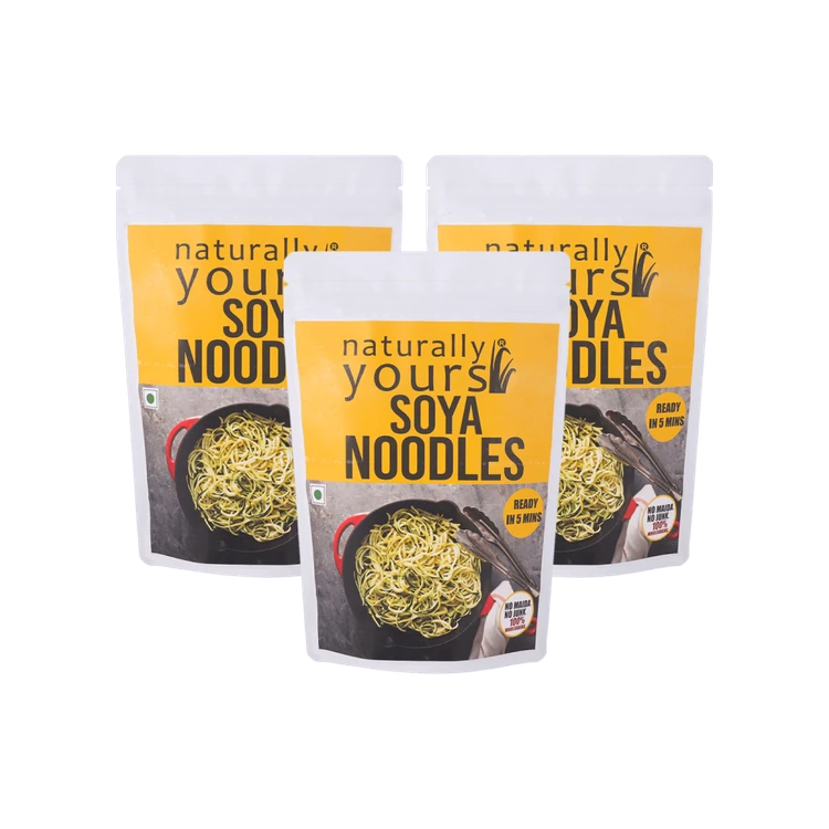 Naturally Yours Soya No Onion No Garlic Noodles - Pack of 3