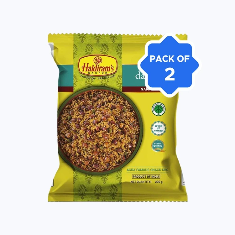 Haldiram's Nagpur Dal Biji Mixture Namkeen - Pack of 2