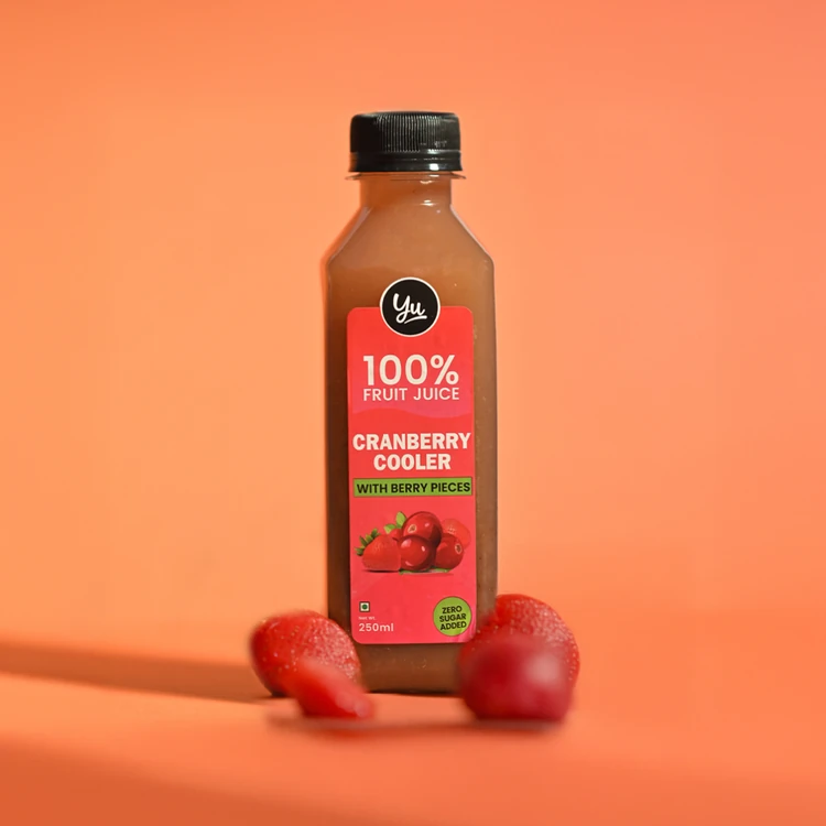 Yu Cranberry Juice with Berry Pieces - 100% Fruit Juice