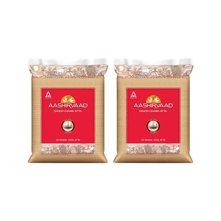 Aashirvaad Shudh Chakki Atta (100% Atta, 0% Maida) - Pack of 2 (Godihittu)