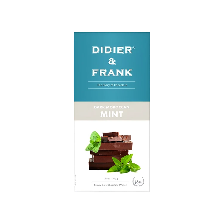 Didier & Frank Moroccan Mint Dark Chocolate Bar - Pack of 2