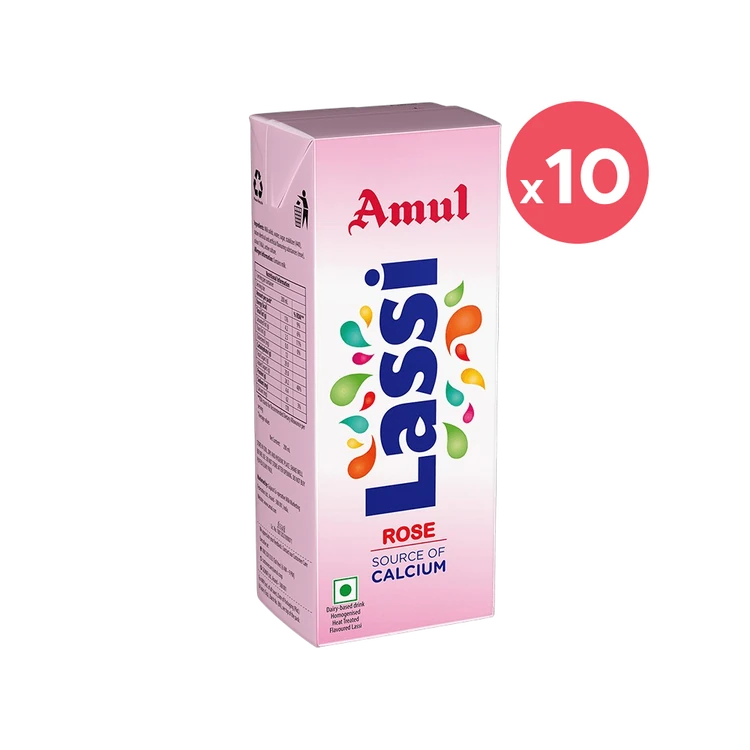 Amul Rose Lassi - Pack of 10