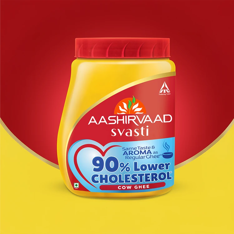 Aashirvaad Svasti Low Cholesterol Cow Ghee (Hasuvina Tuppa)
