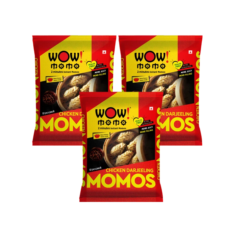 Wow! Momo Darjeeling Chicken Momos (Frozen) - Pack of 3