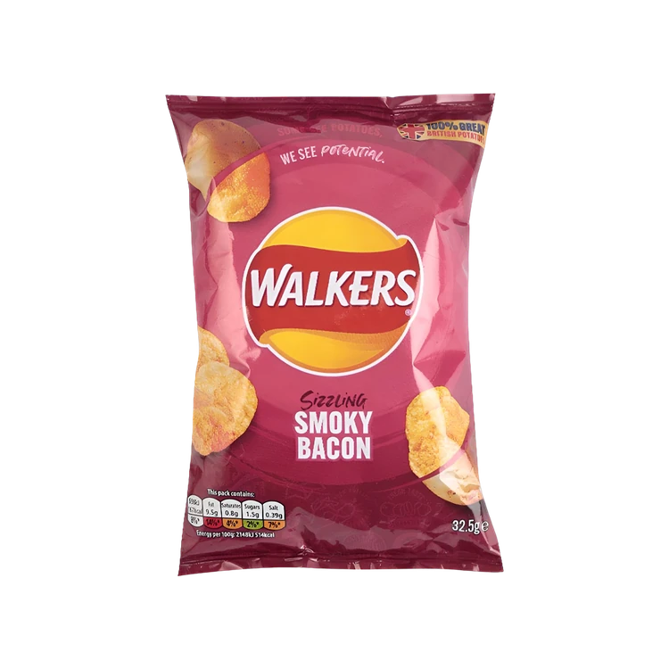 Walkers Smoky Bacon Flavour Potato Crisps