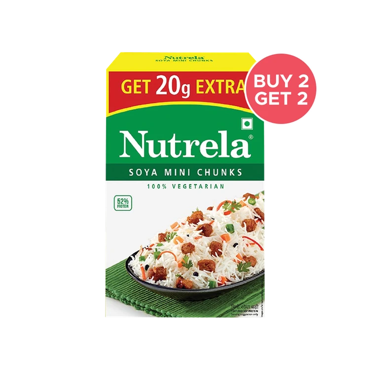 Nutrela Soya Mini Chunks - Buy 2 Get 2 Free