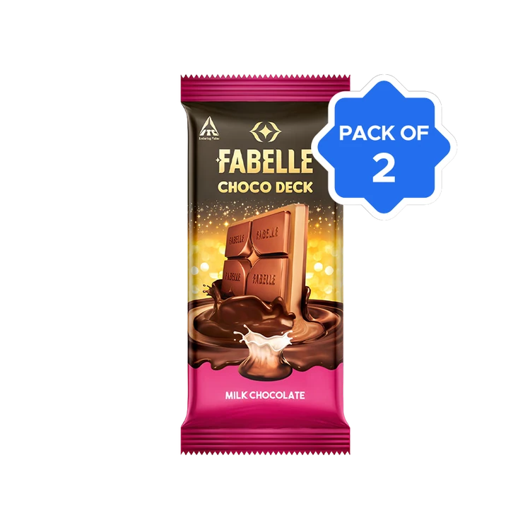 Fabelle Choco Deck Milk Chocolate Bar - Pack of 2