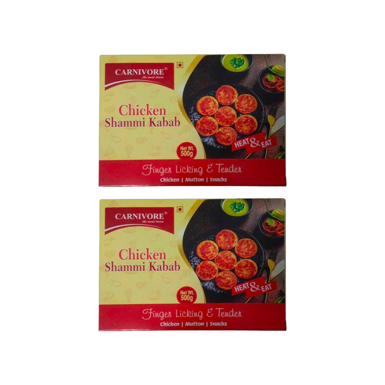 Carnivore Shami Chicken Kebab - Frozen - Pack of 2