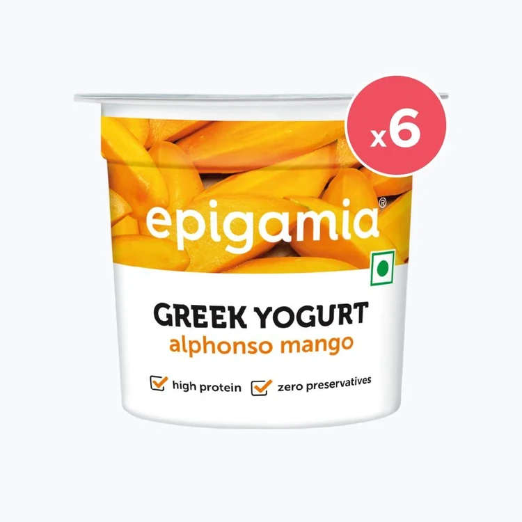epigamia Greek Alphonso Mango Yogurt - Pack of 6