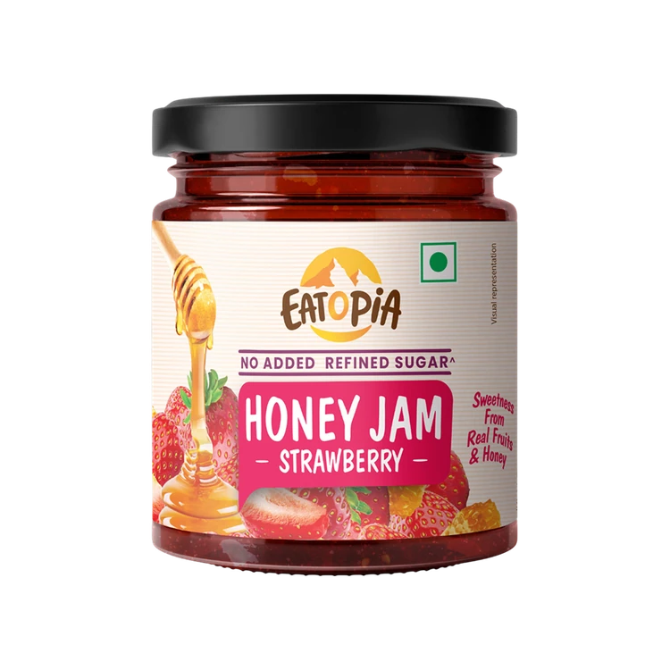 Eatopia Honey Strawberry Jam (No Added Sugar)