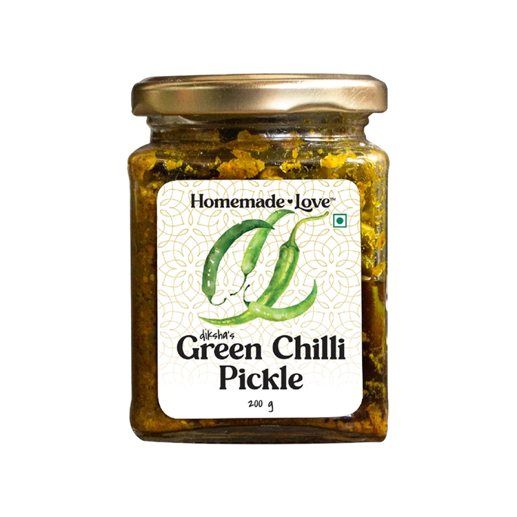 Homemade Love Green Chilli Pickle