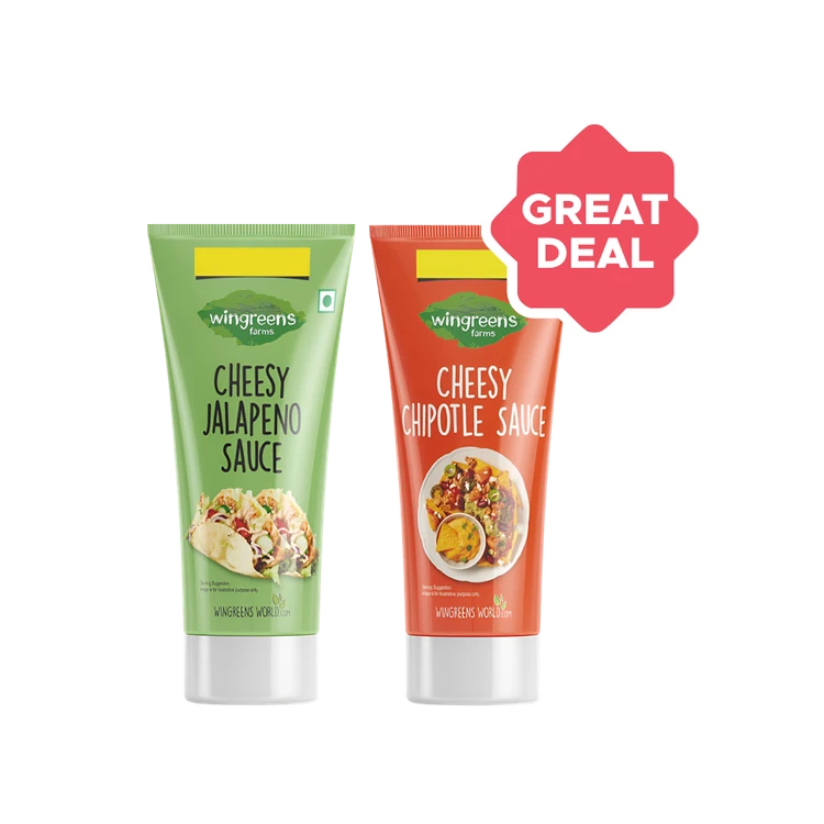 Wingreens Farms Cheesy Jalapeno Sauce +  Cheesy Chipotle Sauce Combo
