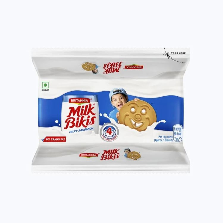 Britannia Milk Bikis Milky Sandwich Creme Biscuits