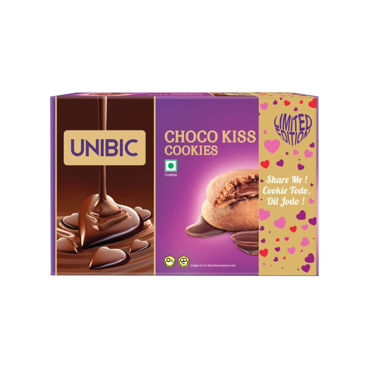 Unibic Choco Kiss Center Filled Biscuits Limited edition