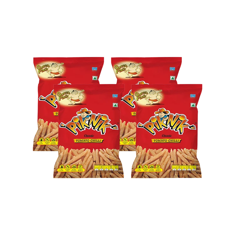 Piknik Classic Tomato Chilli Soya Sticks - Pack of 4
