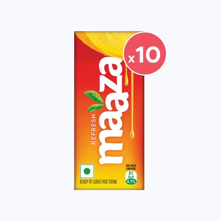 Maaza Refresh Mango Drink - Pack of 10