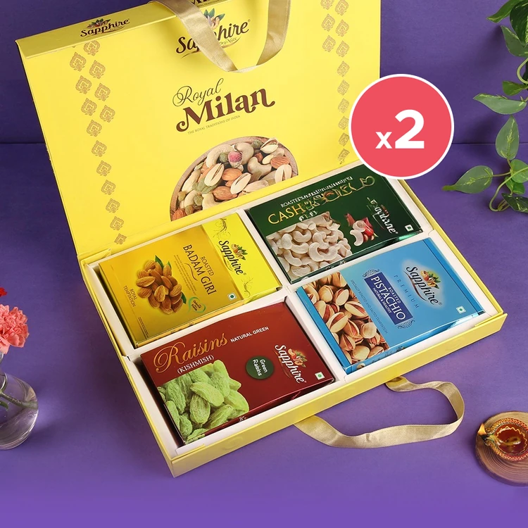 Sapphire Royal Milan Dry Fruits Gift Pack - Pack of 2 (Dry Fruits Udugore Pack)