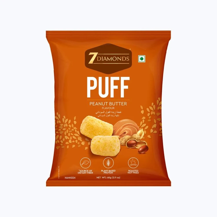 7 Diamonds Roasted Peanut Butter Puffs