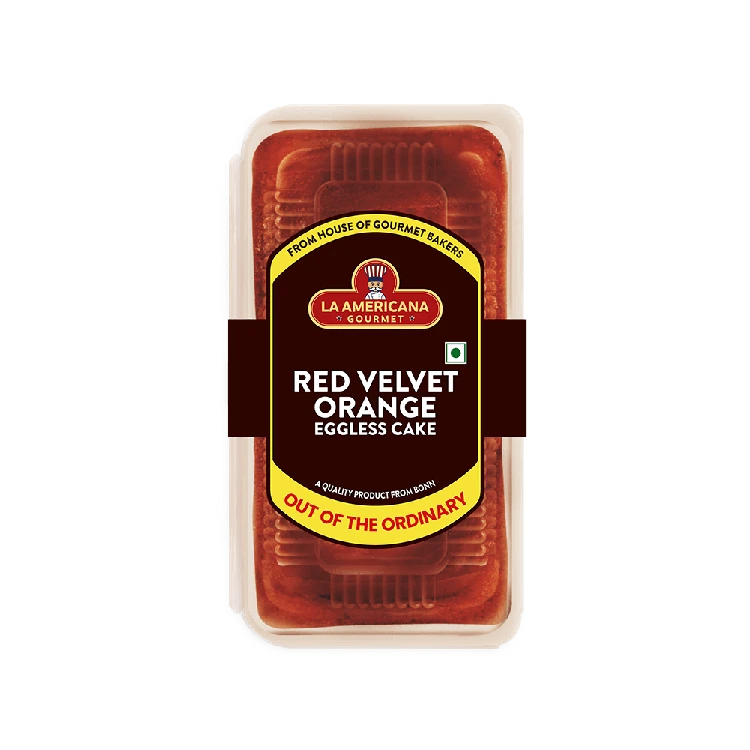 La Americana Eggless Red Velvet Orange Fresh Bakery Cake