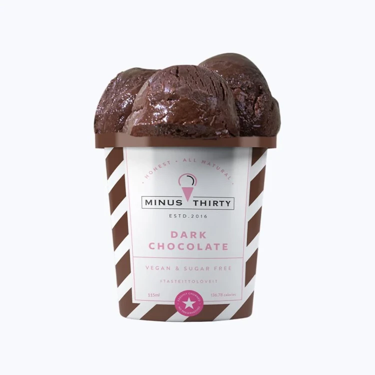 Minus Thirty Dark Chocolate Vegan Ice Cream Cup (sugar free)