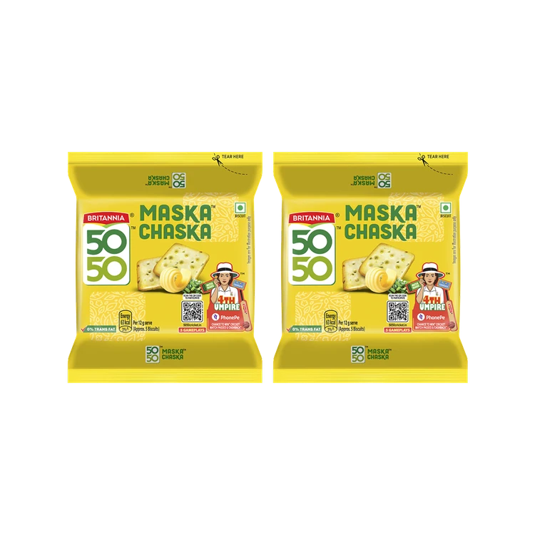 Britannia 5050 Maska Chaska Biscuit Pack of 2