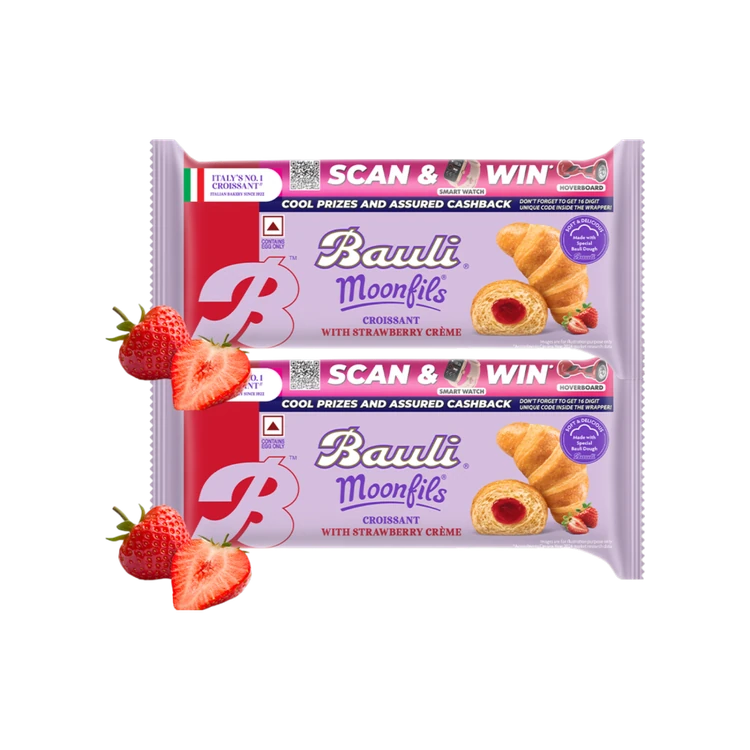 Bauli Moonfils Strawberry Crème Croissant - Pack of 2