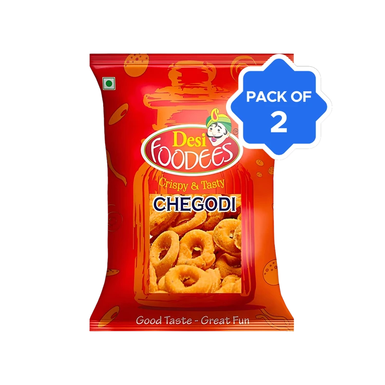 Desi Foodees Chegodi Namkeen Snacks - Pack of 2