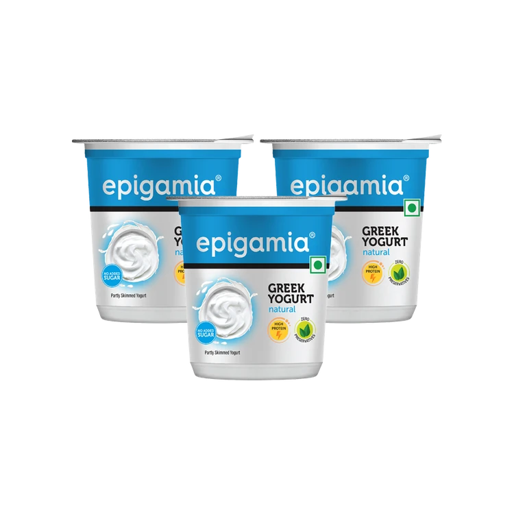 epigamia Natural Greek Yogurt (400 g) - Pack of 3