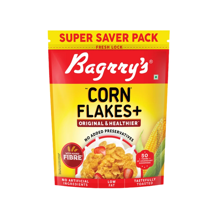 Bagrry's Corn Flakes Plus Original & Healthier (with Fibre Power)