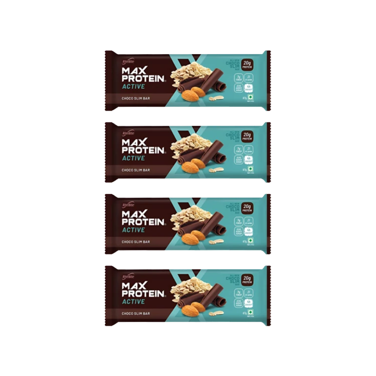 RiteBite Max Protein Active Choco Slim 20 g Protein Bar - Pack of 4